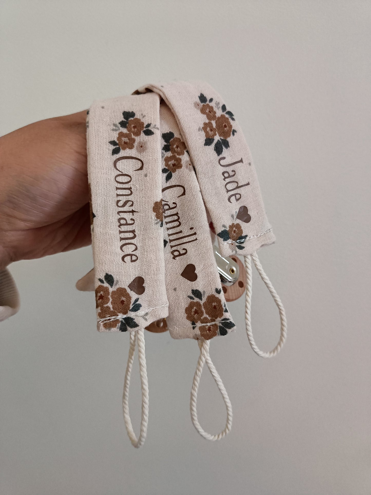 Attache tétine Éloise à motif