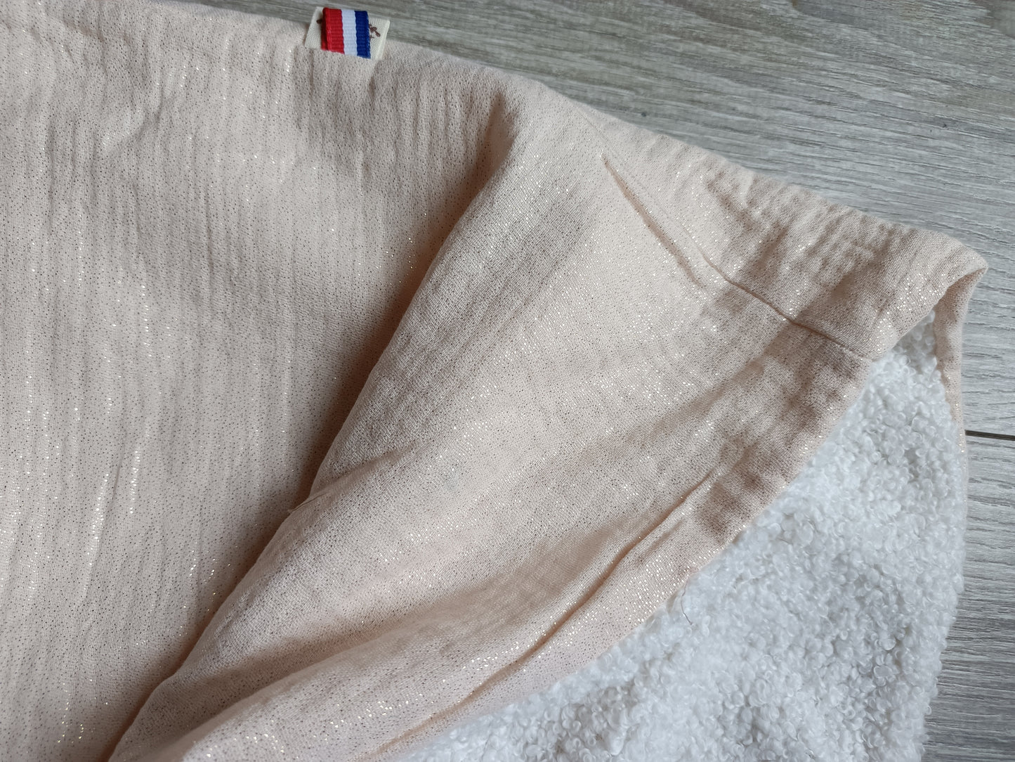 Snood adulte écru pailleté